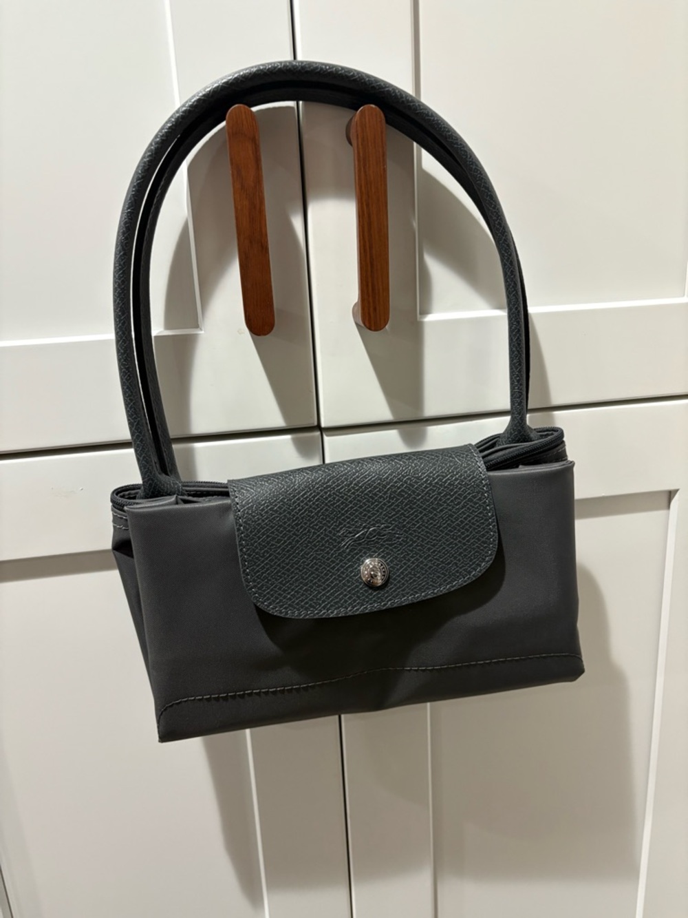 Longchamp Grey Tote Bag with Top Handle - Picture 9 of 10